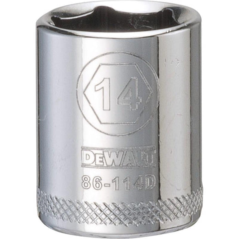 DeWalt Metric Deep Socket, 14 mm x 1/4" Drive, 6 Points