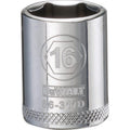 DeWalt Metric Standard Socket, 16 mm x 3/8" Drive, 6 Point