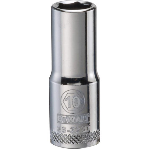 DeWalt Metric Standard Socket, 10 mm x 3/8" Drive, 6 Point