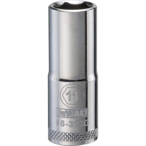 DeWalt Metric Standard Socket, 11 mm x 3/8" Drive, 6 Point