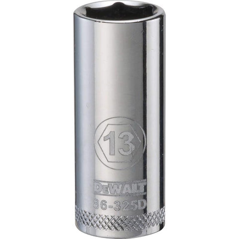 DeWalt Metric Standard Socket, 13 mm x 3/8" Drive, 6 Point
