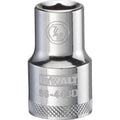 DeWalt SAE Standard Socket, 7/16" x 1/2" Drive, 6 Point