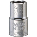 DeWalt SAE Standard Socket, 1/2" x 1/2" Drive, 6 Point