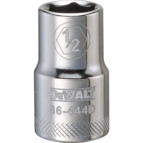 DeWalt SAE Standard Socket, 1/2" x 1/2" Drive, 6 Point