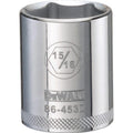 DeWalt SAE Standard Socket, 15/16" x 1/2" Drive, 6 Point
