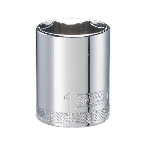 DeWalt DeWatl SAE Standard Socket, 1" x 1/2" Drive, 6 Point