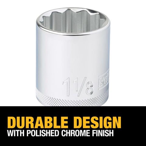 DeWalt Socket 1-1/8x1/2" SAE