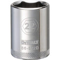 DeWalt Metric Standard Socket, 22 MM, 1/2" Drive