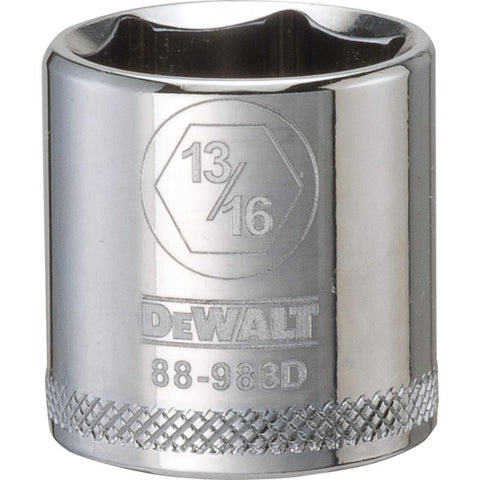 DeWalt Fractional SAE Standard Socket, 13/16"
