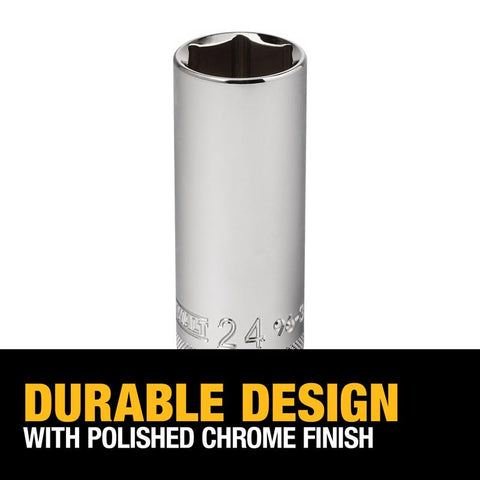 DeWalt Metric Deep Socket, 24 MM