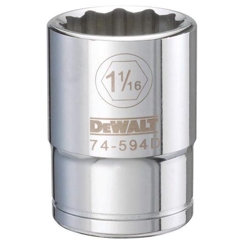 DeWalt SAE 12 Point Socket, 3/4" Drive, 1/16"