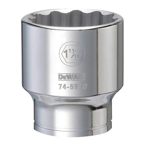 DeWalt SAE 12 Point Socket, 3/4" Drive, 1-11/16"