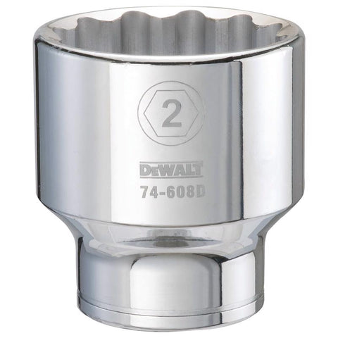 DeWalt SAE 12 Point Impact Socket, 3/4" Drive, 2"