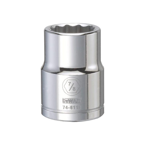 DeWalt SAE 12 Point Impact Socket, 3/4" Drive, 7/8"