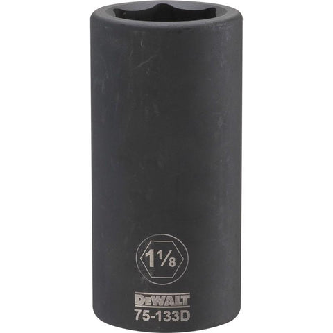 DeWalt SAE Deep Impact Socket, 3/4" Drive, 1-1/8"