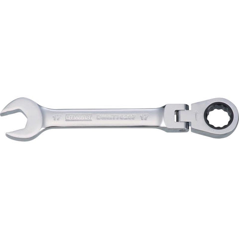 DeWalt Metric Flex Head Combination Ratchet Wrench, 17 mm