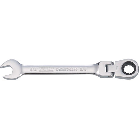 DeWalt SAE Flexible Head Combination Ratchet Wrench, 3/8"
