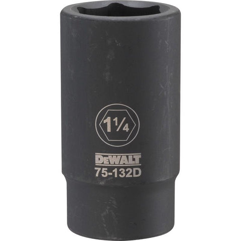 DeWalt SAE Deep Impact Socket, 3/4" Drive, 1-1/4"
