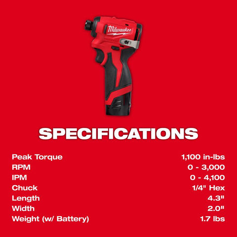 Milwaukee M12 SubImpDriver Kit