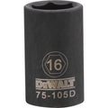 DeWalt Metric 6 Point Impact Socket, 1/2" Drive, 16mm