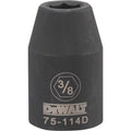 DeWalt SAE Deep Impact Socket, 3/8" x 1/2" Drive, 6 Point