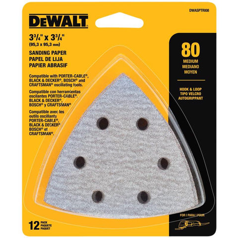 DeWalt Sandpaper 3.75 Tria 80g
