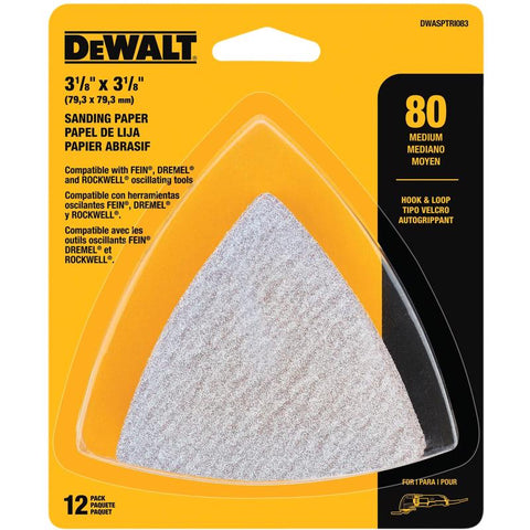 DeWalt Sandpaper 3.12 Tria 80g