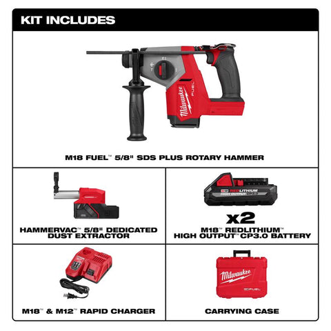 Milwaukee m18 Rtry Hmrdrill 5/8 2b