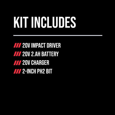 EGO 20v Impact Drivr Kit Skl