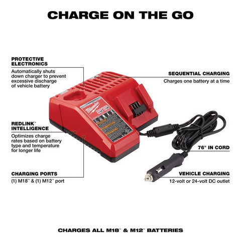 Milwaukee Vehicle Charger, 18 Volt