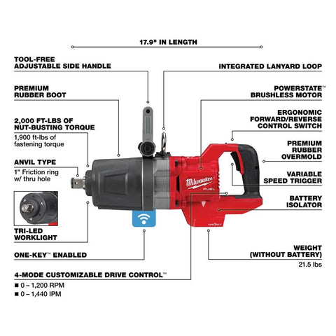 Milwaukee m18 Impact Wrench 1" 1b