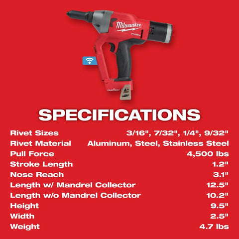 Milwaukee Rivet Tool Mtl Mw