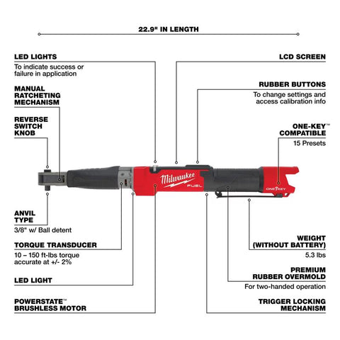 Milwaukee Torque Wrench 3/8" Mw