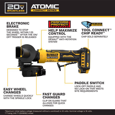 DeWalt 20v Ang Grindr 4.5" To