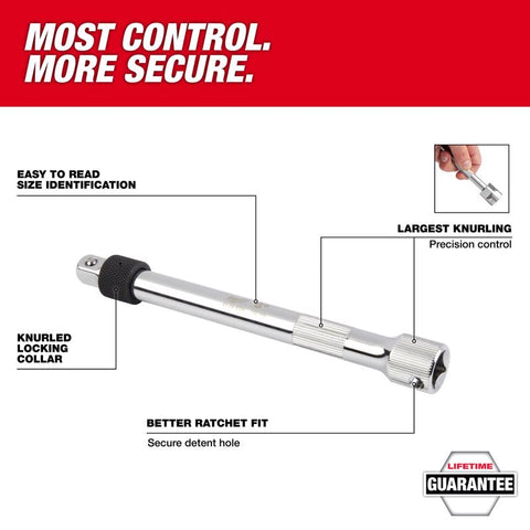 Milwaukee Socket Ext Set 1/2" 3p