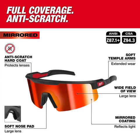 Milwaukee Mirrored Safety Glasses