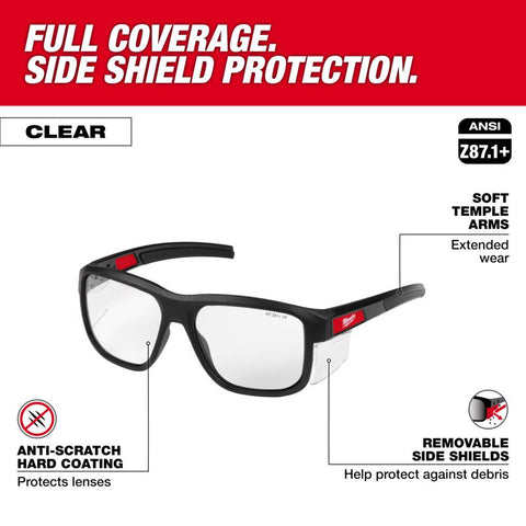 Milwaukee Sfty Glass Blk/clr Ff