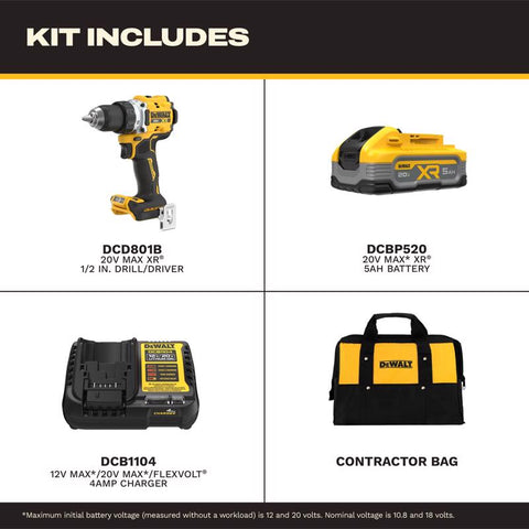 DeWalt 20V XR Drill Driver Kit