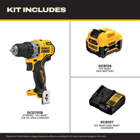 DeWalt 12v Drill/drivr 3/8" Dw