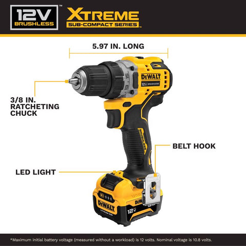 DeWalt 12v Drill/drivr 3/8" Dw