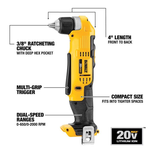 DeWalt 20V Right Angle Drill