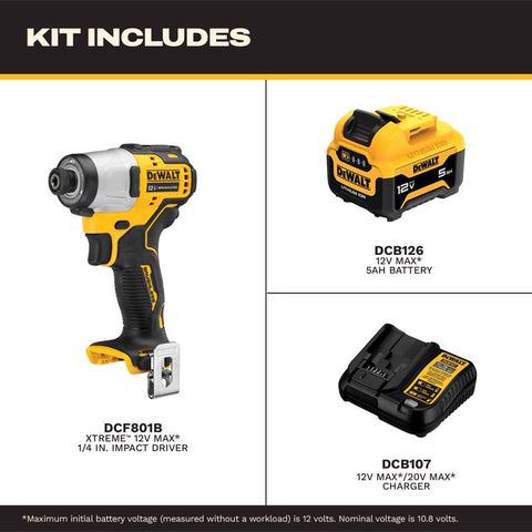 DeWalt 12v 3s Impact Drivr Kit