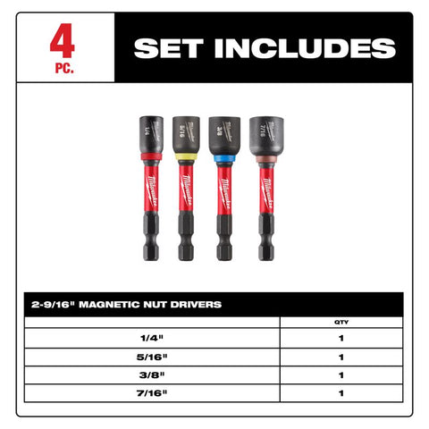 Milwaukee Nut Drivr Set 4p Mw