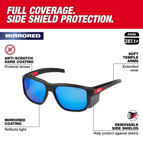 Milwaukee Sfty Glass Blk/blu Mw