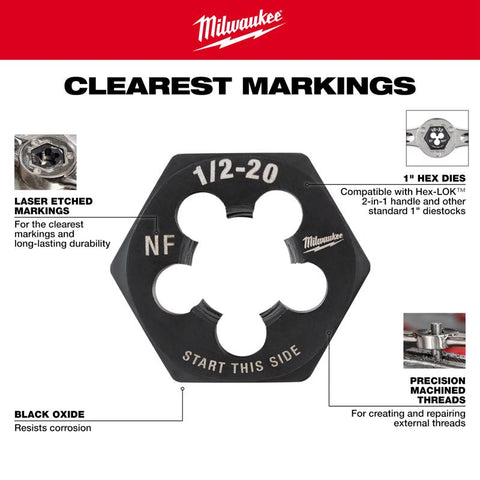 Milwaukee Hexagon Die m4-0.75MM