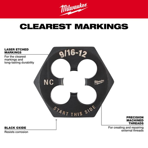 Milwaukee Hexagon Die 5/8-11 Nc