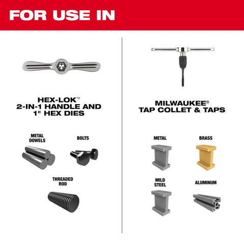 Milwaukee Tap&die Hndl w/collet1/4