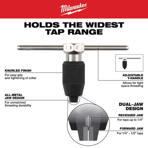 Milwaukee Tap&die Hndl w/collet1/4