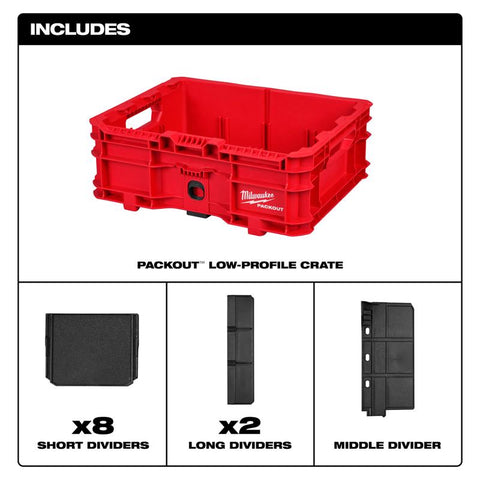 Milwaukee Low-Profile Crate