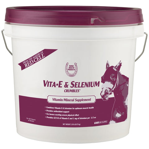 Horse Health Vita E & Selenium Crumbles, 20 lb
